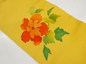 塩瀬手描き花模様名古屋帯